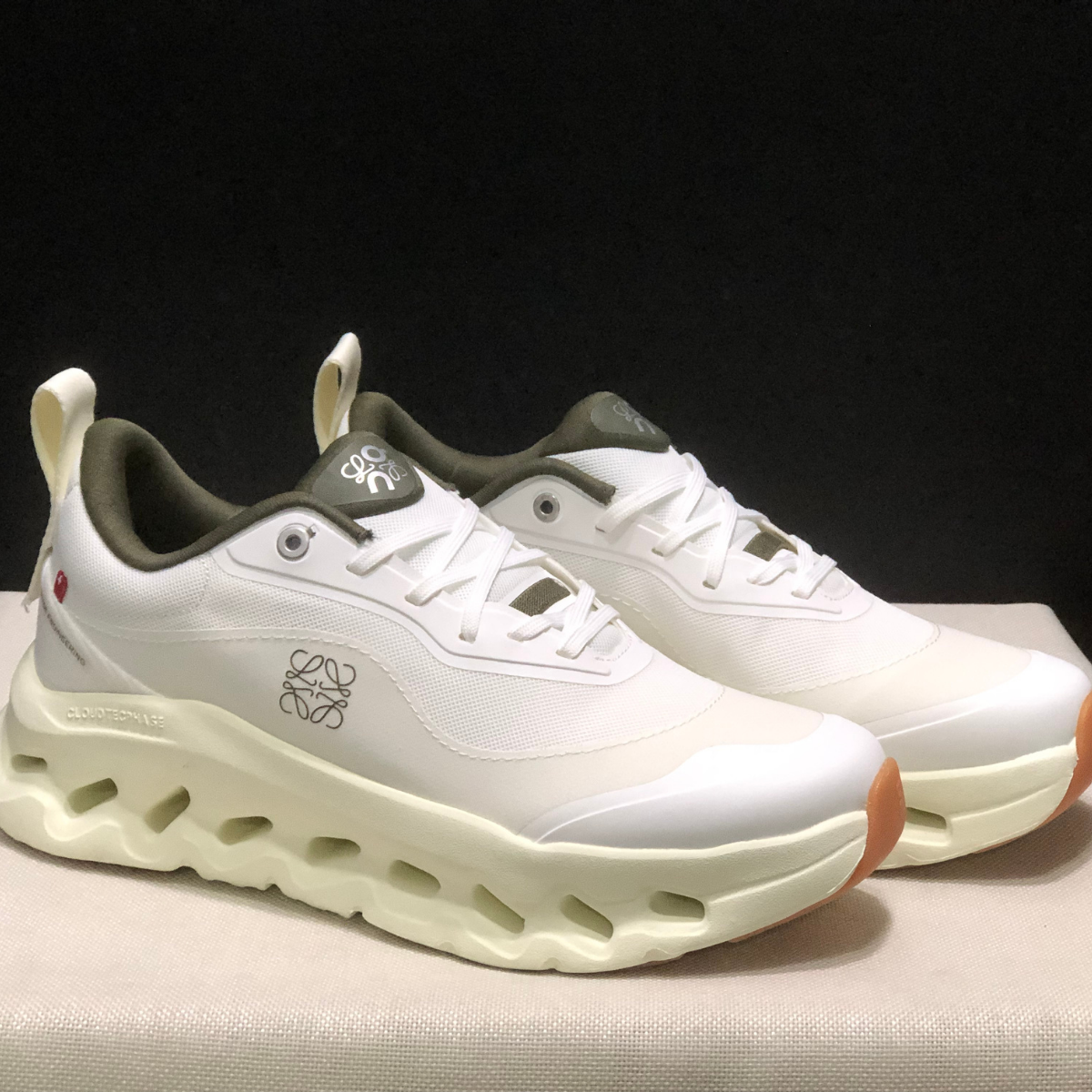 On Cloud × Loewe — Cloudtilt White Kaki